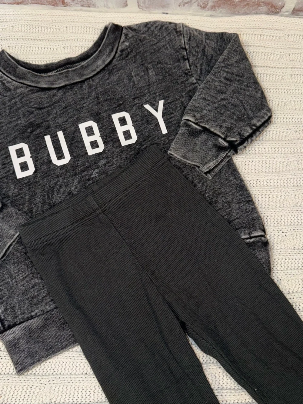 Little Bipsy outfit with Black Ribbed Kids Leggings